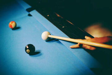 playing pool
