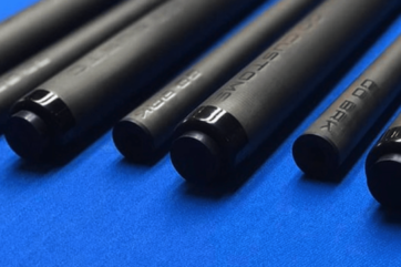 Carbon fiber shafts on pool table