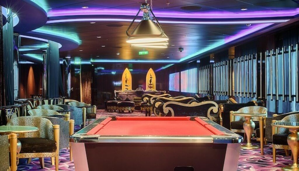 Pool table in a club