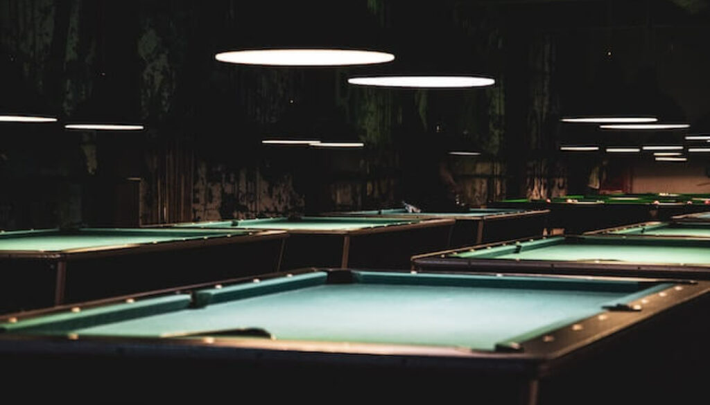 pool tables at a pool hall