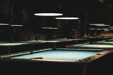 pool tables at a pool hall