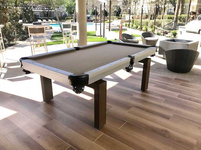 Stylish outdoor pool table