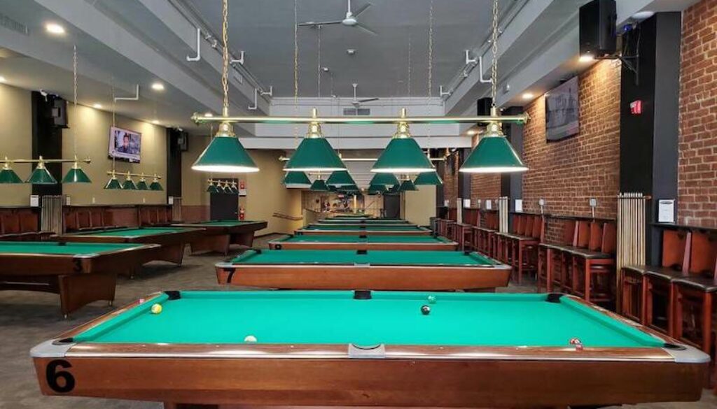 Pool Hall with tables